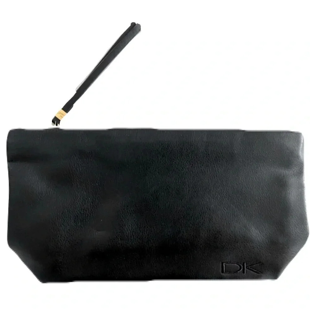 NWOT DKNY Donna Karan/ 💰2 for $10💰 Black faux leather/ Cosmetic/  Travel bag